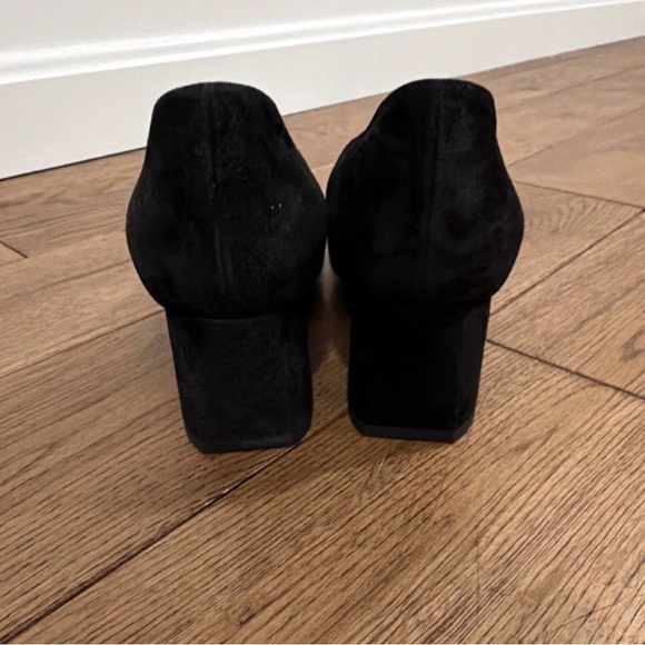 Christian Louboutin Black Veau Velours Donna Stud 55 Block Heel Pumps 35.5 - Picture 5 of 8